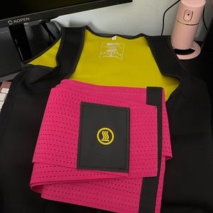 Hot shapers waist trainer with body slimming cream